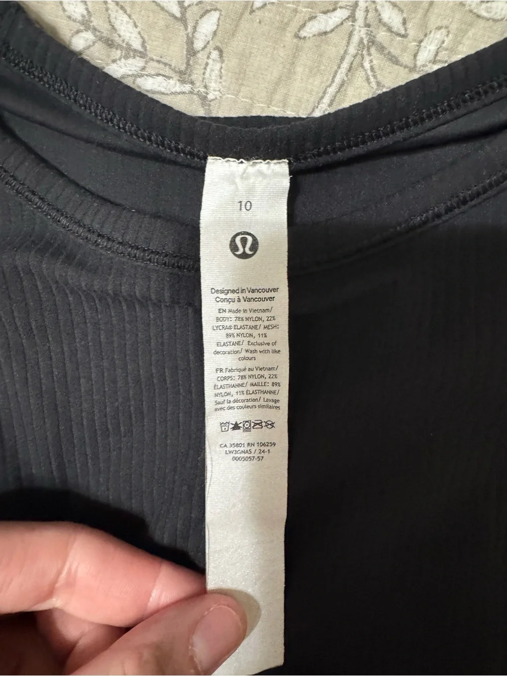 lululemon athletica Black Ribbed Short-Sleeve Tee